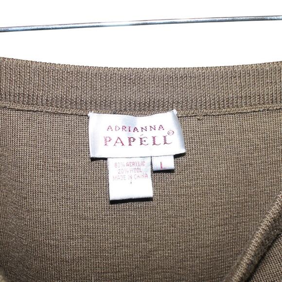 Vintage Adrianna Papell Olive Green Wool Maxi Skirt Size Large - Picture 4 of 4